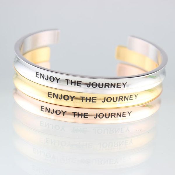 tennis arrival stainless steel open hand imprint enjoy the journey bangle inspirational mantra, Golden;silver
tennis arrival stainless steel open hand imprint enjoy the journey bangle inspirational mantra, Golden;silver