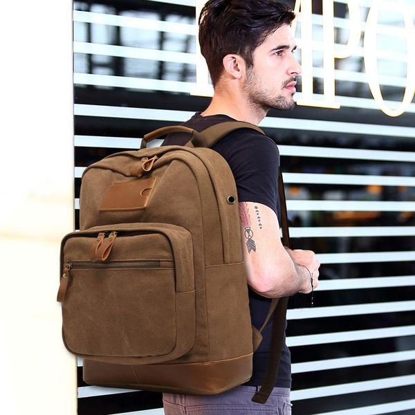 backpack om style canvas men's shoulder solid color large capacity leisure travel bag fashion
backpack om style canvas men's shoulder solid color large capacity leisure travel bag fashion
