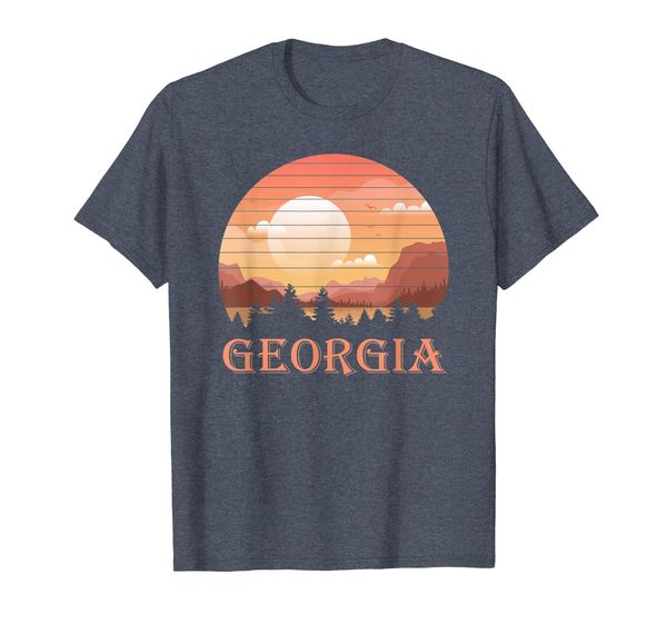 Georgia USA Mountain Graphic Sunset T-Shirt Souvenir, Mainly pictures