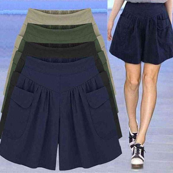 loose large women's shorts, casual shorts, elastic belt, solid color, with pockets, White;black
loose large women's shorts, casual shorts, elastic belt, solid color, with pockets, White;black