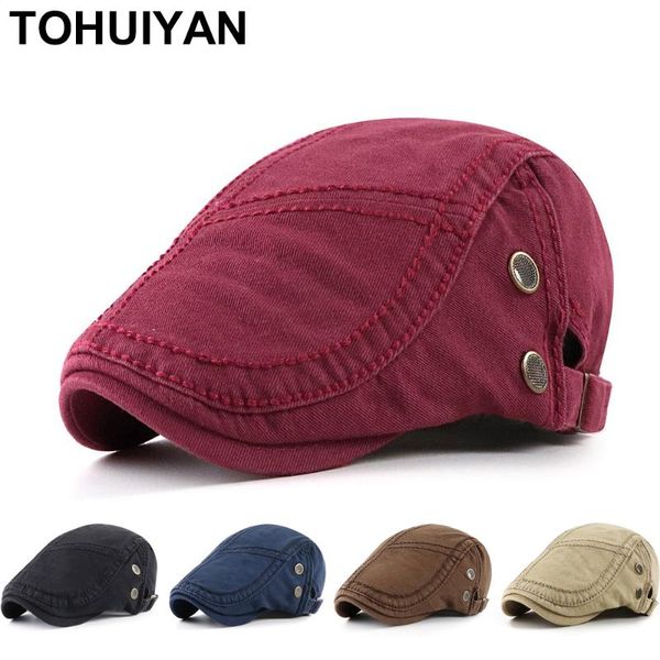 berets level men's hats casual cotton sboy caps solid gorras hombre flat cap duckbill visor boinas cabbie hat for women, Blue;gray
berets level men's hats casual cotton sboy caps solid gorras hombre flat cap duckbill visor boinas cabbie hat for women, Blue;gray