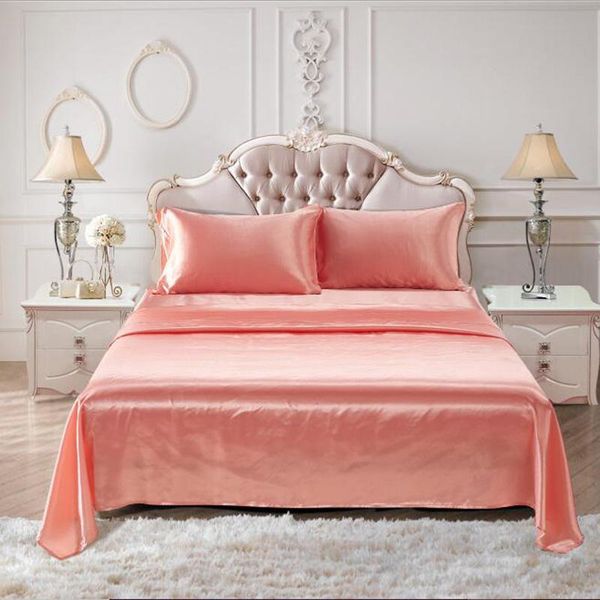 sheets & sets 4pcs polyester satin bed sheet includes flat fitted cases without filler
sheets & sets 4pcs polyester satin bed sheet includes flat fitted cases without filler
