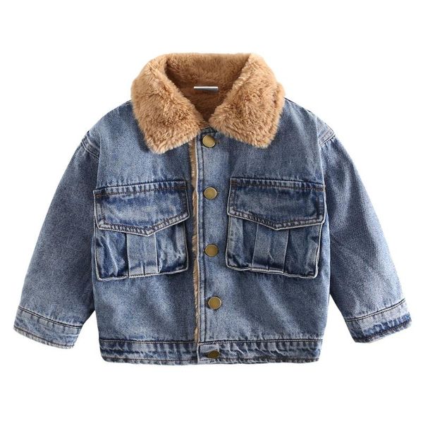 jackets boys denim kids fashion turn down collar velvet warm jean coat winter children pocket casual outerwear, Blue;gray
jackets boys denim kids fashion turn down collar velvet warm jean coat winter children pocket casual outerwear, Blue;gray