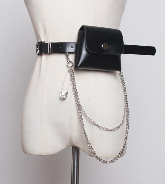 belts women small waist bag belt girls fashion brand ins mini cool big pin punk style chains streetwear pu leather waistband, Black;brown
belts women small waist bag belt girls fashion brand ins mini cool big pin punk style chains streetwear pu leather waistband, Black;brown