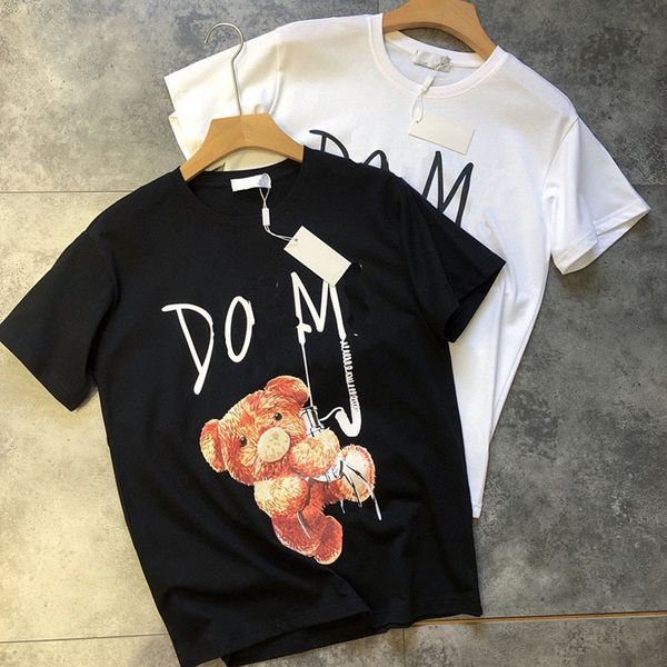 2021 summer d + lovers' letter bear print round neck t-shirt men's and women's casual loose short sleeves, White
2021 summer d + lovers' letter bear print round neck t-shirt men's and women's casual loose short sleeves, White