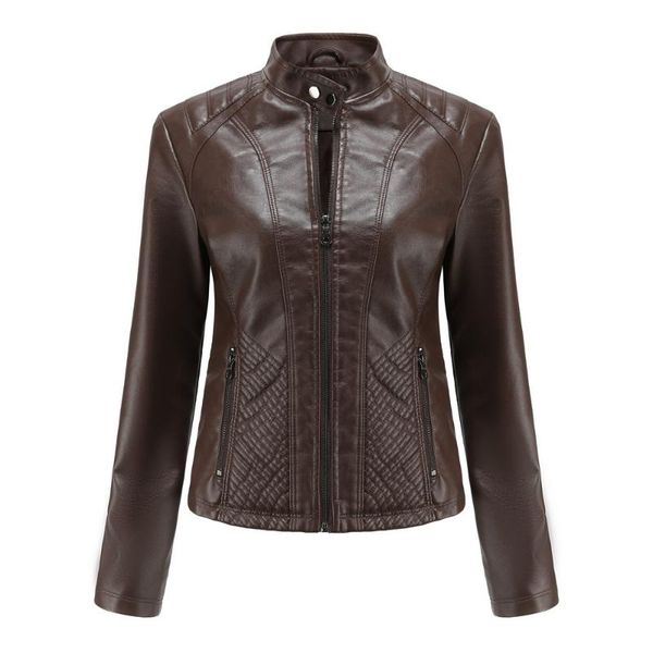 women's leather & faux jacket women spring autumn jackets ladies motorcycle large size stand collar pu female outerwear 3xl, Black
women's leather & faux jacket women spring autumn jackets ladies motorcycle large size stand collar pu female outerwear 3xl, Black