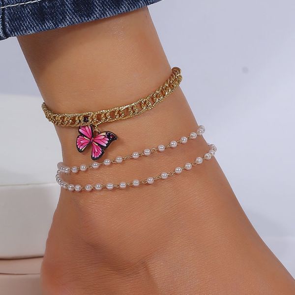 s2336 fashion jewelry butterfly pendant anklet multi layer beads chain anklets, Red;blue
s2336 fashion jewelry butterfly pendant anklet multi layer beads chain anklets, Red;blue