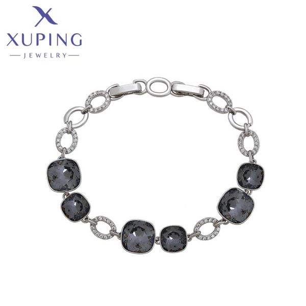 link, chain xuping jewelry fashion luxury crystal bracelet for women girlfriend birthday gifts a00769846, Black
link, chain xuping jewelry fashion luxury crystal bracelet for women girlfriend birthday gifts a00769846, Black