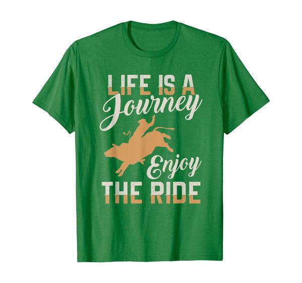 life is a journey enjoy the ride bull rider t shirt, White;black
life is a journey enjoy the ride bull rider t shirt, White;black