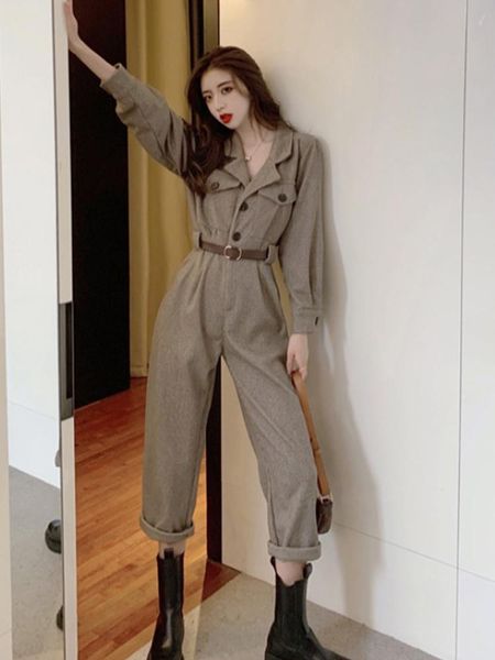 women's jumpsuits & rompers autumn/winter 2021 fashion lapel woolen suit female blazer jumpsuit with belt trend overalls, Black;white
women's jumpsuits & rompers autumn/winter 2021 fashion lapel woolen suit female blazer jumpsuit with belt trend overalls, Black;white