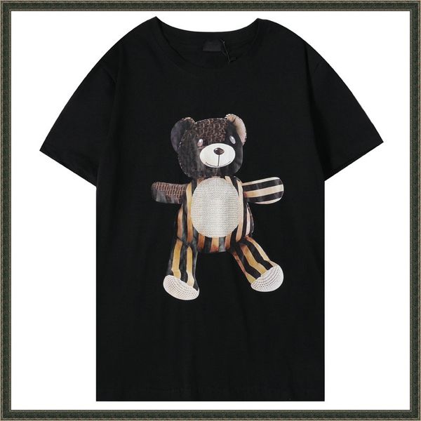 luxurys designers t-shirt short sleeve clothing fashion mens tshirt bear printing tees letter f t-shirts casual tshirts manches courtes, White;black
luxurys designers t-shirt short sleeve clothing fashion mens tshirt bear printing tees letter f t-shirts casual tshirts manches courtes, White;black