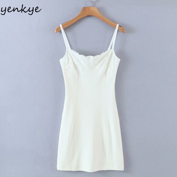 2021 new romantic lace trim knit sling women sleeveless bodycon mini female summer white night out party vestido s4h8, Black;gray
2021 new romantic lace trim knit sling women sleeveless bodycon mini female summer white night out party vestido s4h8, Black;gray