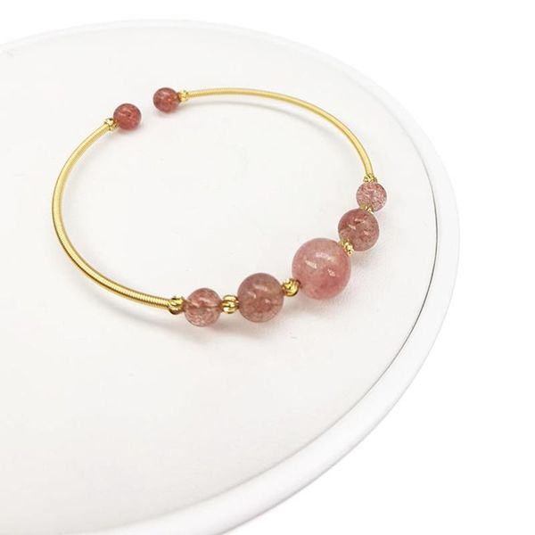 beaded, strands 24kgold strawberry quartz round gemstone twisted cable bangle handmade bracelet jewelry for women crystal peach blossom, Black
beaded, strands 24kgold strawberry quartz round gemstone twisted cable bangle handmade bracelet jewelry for women crystal peach blossom, Black