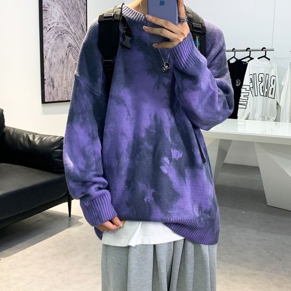 2021 new winter tie-dye sweater men's warm fashion retro casual knitted pullover men wild loose korean knitting sweaters mens clothes a, White;black
2021 new winter tie-dye sweater men's warm fashion retro casual knitted pullover men wild loose korean knitting sweaters mens clothes a, White;black