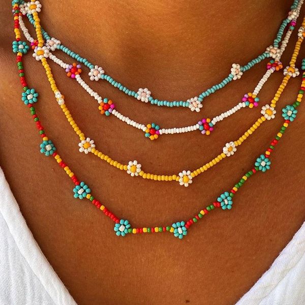 chokers fashion handmade beaded colorful daisy flower necklace for women bohemian beads clavicle chain choker jewelry, Golden;silver
chokers fashion handmade beaded colorful daisy flower necklace for women bohemian beads clavicle chain choker jewelry, Golden;silver