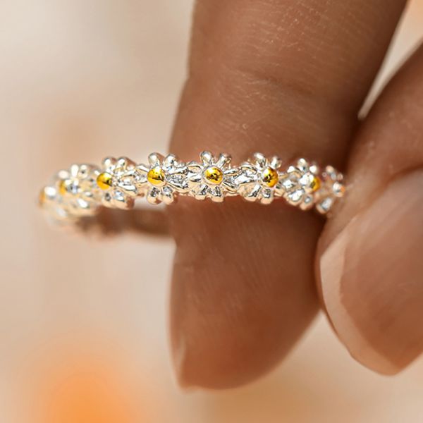 daisy flower rings for women korean style adjustable opening finger ring bride wedding engagement statement jewelry gift, Silver
daisy flower rings for women korean style adjustable opening finger ring bride wedding engagement statement jewelry gift, Silver