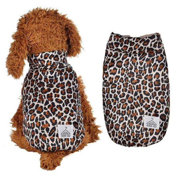 dog apparel pet clothes leopard printed coat for puppies dnj998