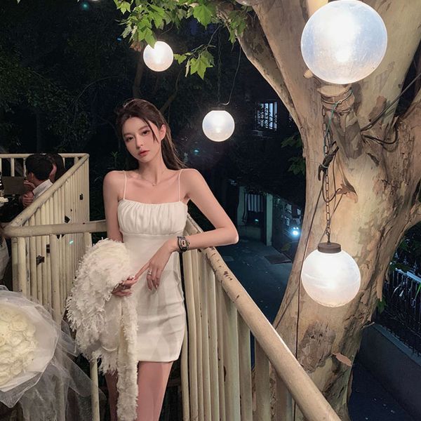 temperament white backless suspender female spice girl with slim hip tight short, White;black
temperament white backless suspender female spice girl with slim hip tight short, White;black