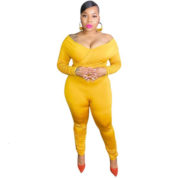 5xl plus size slash neck women's draped sleeve full without back coveralls fashion solid fall color streetwear overalls es6c, Gray
5xl plus size slash neck women's draped sleeve full without back coveralls fashion solid fall color streetwear overalls es6c, Gray