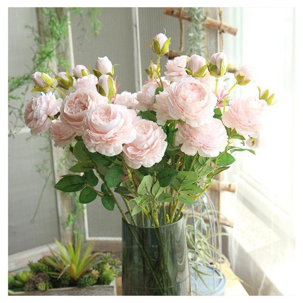 decorative flowers & wreaths 3 heads fashion beautiful european silk artificial rose simulation tea flower
decorative flowers & wreaths 3 heads fashion beautiful european silk artificial rose simulation tea flower