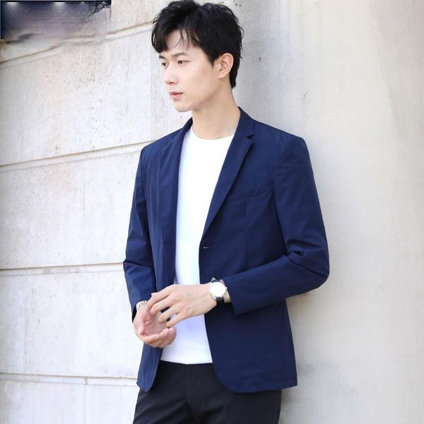 men's suits & blazers men 2021 spring summer fashion ice silk thin suit jackets male slim fit sunscreen coats solid color casual w352, White;black
men's suits & blazers men 2021 spring summer fashion ice silk thin suit jackets male slim fit sunscreen coats solid color casual w352, White;black