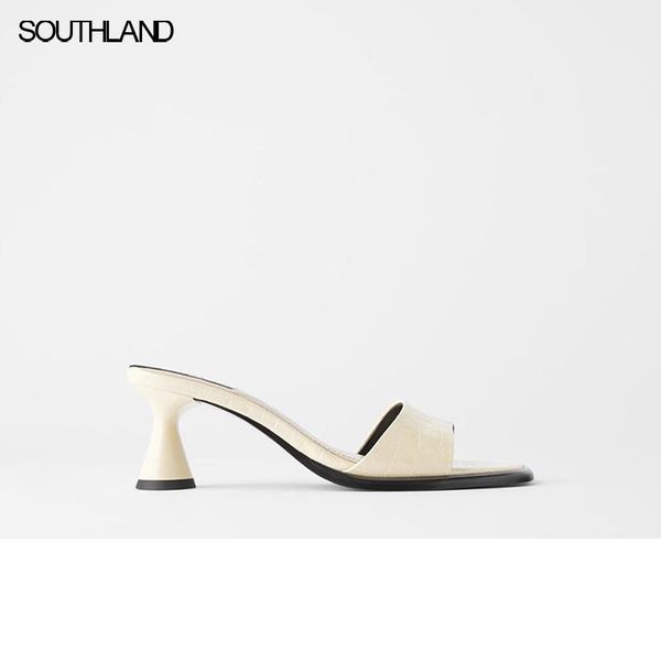 slippers southland summer square toe women slides strange heel sandals, Black 
slippers southland summer square toe women slides strange heel sandals, Black