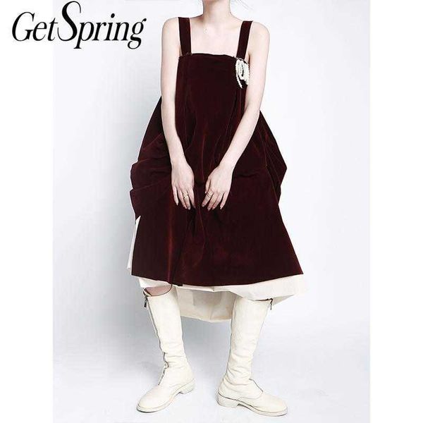 getspring women dress asymmetry patchwork vintage velour dresses irregular color matching long autumn winter 210601, Black;gray
getspring women dress asymmetry patchwork vintage velour dresses irregular color matching long autumn winter 210601, Black;gray