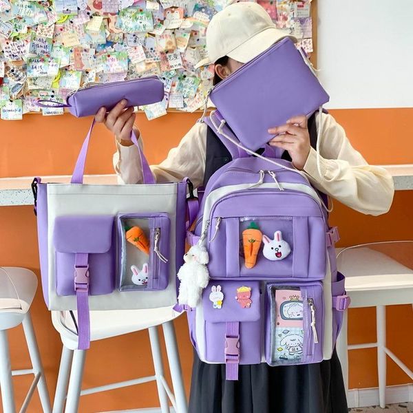backpack 4 pcs sets children's school kawaii women's bookbag bags for teens girls mochilas 2021
backpack 4 pcs sets children's school kawaii women's bookbag bags for teens girls mochilas 2021