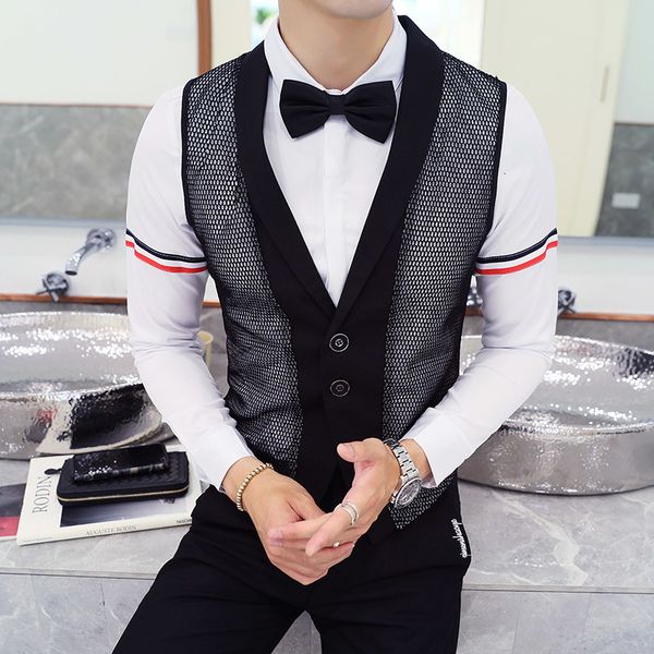 dj singers hombres chaleco transparent male costume dressed up party night club rbs3, Black;white
dj singers hombres chaleco transparent male costume dressed up party night club rbs3, Black;white
