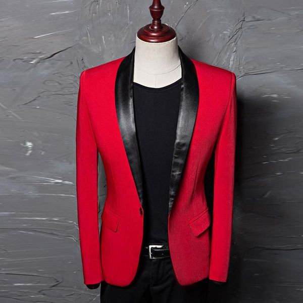 men's suits & blazers mens red black blue wedding bridegroom coat lapel one button cotton blend jacket male suit jackets a5, White;black
men's suits & blazers mens red black blue wedding bridegroom coat lapel one button cotton blend jacket male suit jackets a5, White;black