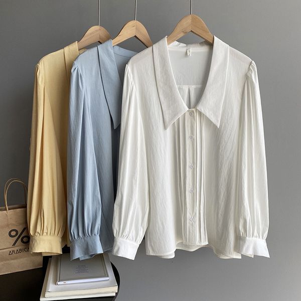 new mooirue 2021 spring korean style women lapel lantern wrinkle design solid color long sleeve shirt 0jq8, White
new mooirue 2021 spring korean style women lapel lantern wrinkle design solid color long sleeve shirt 0jq8, White