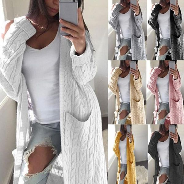 women's knits & tees double pocket twist cardigan long knit casual retro loose sweater coat color oversized korean fashion female, White
women's knits & tees double pocket twist cardigan long knit casual retro loose sweater coat color oversized korean fashion female, White