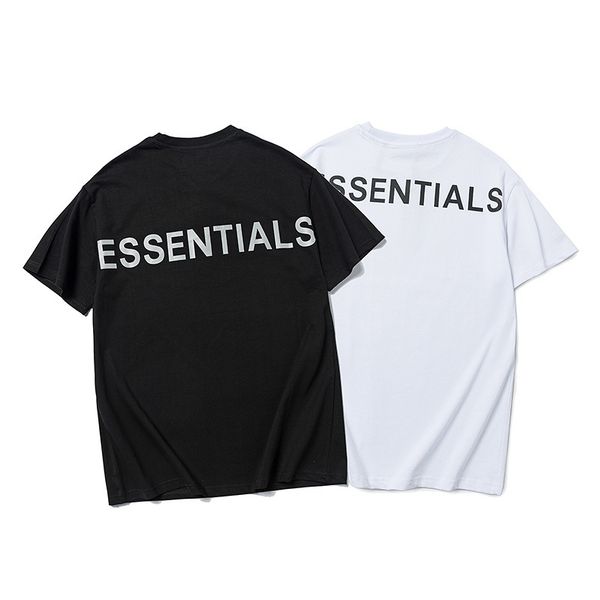 chao brand fog double line essentials reflective street loose casual men's and women's short sleeves, White;black
chao brand fog double line essentials reflective street loose casual men's and women's short sleeves, White;black