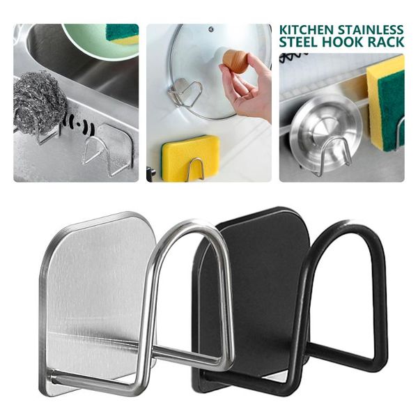 hooks & rails 304 stainless steel sponges holder self adhesive sink organiser rustproof storage drying rack kitchen accessories
hooks & rails 304 stainless steel sponges holder self adhesive sink organiser rustproof storage drying rack kitchen accessories