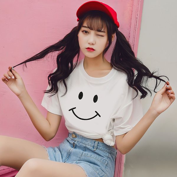 ulzzang 2021 new harajuku imprint smiley school t-shirt summer thin short japanese kawaii e4qu, White
ulzzang 2021 new harajuku imprint smiley school t-shirt summer thin short japanese kawaii e4qu, White