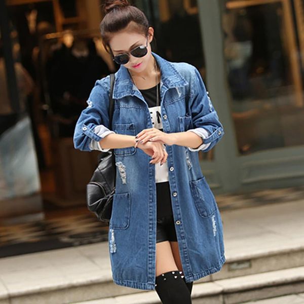 women's jackets fashion women denim long coats spring autumn buttons pockets turn-down collar ladies casual outerwear plus size s-5xl, Black;brown
women's jackets fashion women denim long coats spring autumn buttons pockets turn-down collar ladies casual outerwear plus size s-5xl, Black;brown