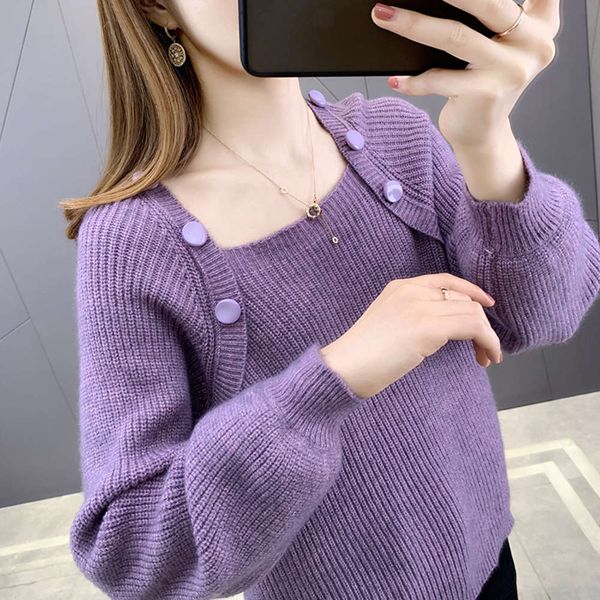 sweater women's loose fitting, autumn and winter 2021 new korean knitwear, lazy wind, thickened pullover, versatile, White;black
sweater women's loose fitting, autumn and winter 2021 new korean knitwear, lazy wind, thickened pullover, versatile, White;black