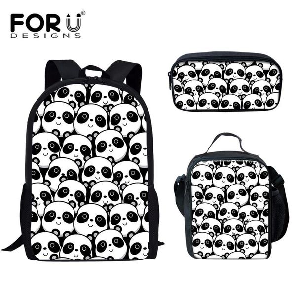 school bags forudesigns cute style panda pattern backpack for kids children casual fashion daypack travel student bookbags 3pcs set
school bags forudesigns cute style panda pattern backpack for kids children casual fashion daypack travel student bookbags 3pcs set