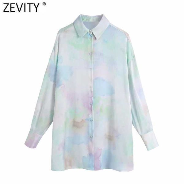 zevity women vintage tie dye print casual loose blouse office ladies long sleeve breasted shirt chic oversize blusas ls9282 210603, White
zevity women vintage tie dye print casual loose blouse office ladies long sleeve breasted shirt chic oversize blusas ls9282 210603, White
