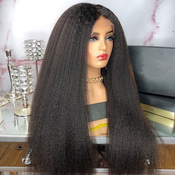 costume accessories glueless yaki 180% density synthetic 26 inch long kinky straight lace front wig for black women with babyhair preplucked, Silver
costume accessories glueless yaki 180% density synthetic 26 inch long kinky straight lace front wig for black women with babyhair preplucked, Silver