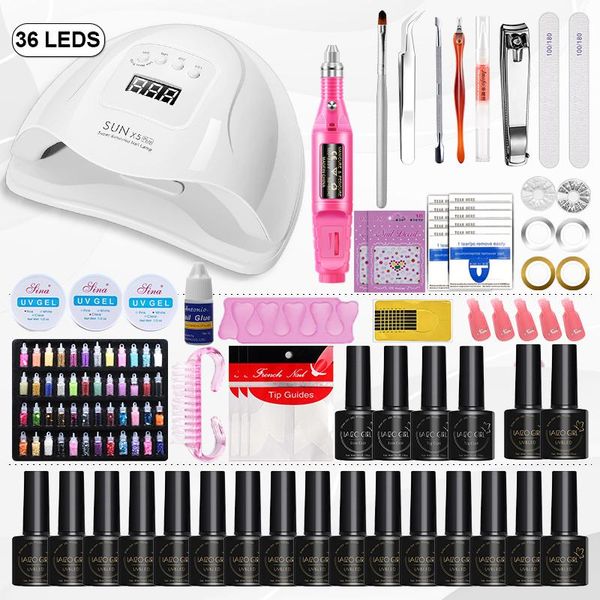 nail art kits acrylic nails complete kit with 120w lamp for drying gel accessories and tools semi permanent varnish
nail art kits acrylic nails complete kit with 120w lamp for drying gel accessories and tools semi permanent varnish