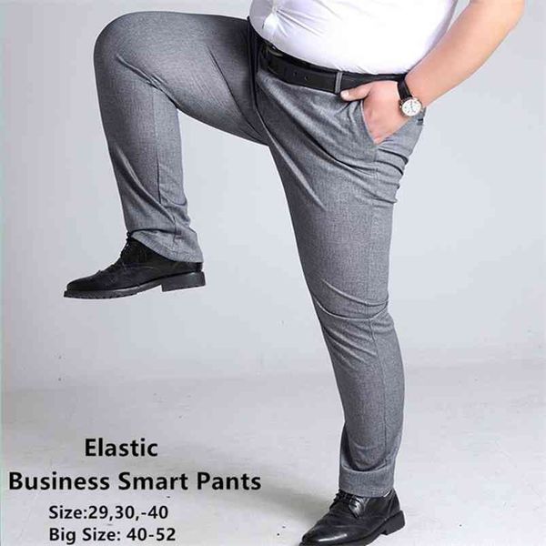 plus size mens trousers casual pants grey black dark blue elastic straight business men big 44 48 50 52 140kg trouser pant 210715
plus size mens trousers casual pants grey black dark blue elastic straight business men big 44 48 50 52 140kg trouser pant 210715