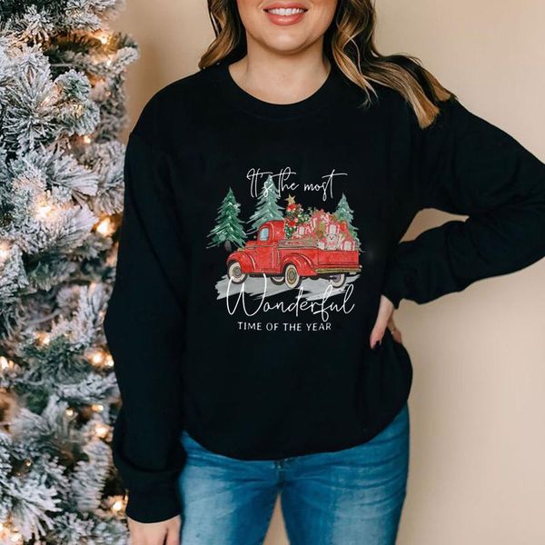 women's hoodies & sweatshirts its the most wonderful time of year christmas truck sweats family pullover women casual cotton vintage to, Black
women's hoodies & sweatshirts its the most wonderful time of year christmas truck sweats family pullover women casual cotton vintage to, Black