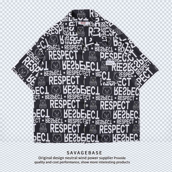 2021 summer loose men's national trend hip hop alphabet bear ins korean high street ruffian short shirt thin coat, White;black
2021 summer loose men's national trend hip hop alphabet bear ins korean high street ruffian short shirt thin coat, White;black