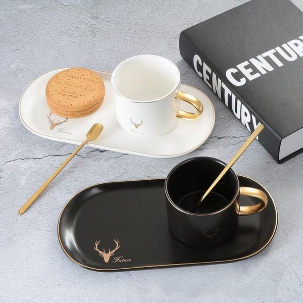 cups & saucers light luxury elk ceramic coffee cup oval saucer with spoon set breakfast milk mug afternoon tea dessert snack plate gifts
cups & saucers light luxury elk ceramic coffee cup oval saucer with spoon set breakfast milk mug afternoon tea dessert snack plate gifts