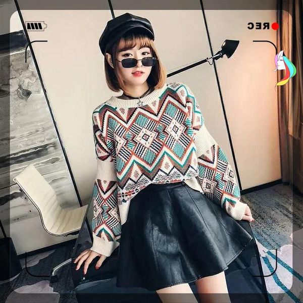 women's sweaters 2021 spring korean-style style loose pullover round neck blouses sweater thick jumpers long-sleeve wild, White;black
women's sweaters 2021 spring korean-style style loose pullover round neck blouses sweater thick jumpers long-sleeve wild, White;black