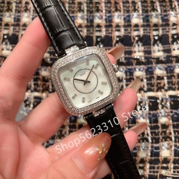 wristwatches fashion geometric square watches zircon quartz wrist watch women leather strap clock classic design double diamonds, Slivery;brown
wristwatches fashion geometric square watches zircon quartz wrist watch women leather strap clock classic design double diamonds, Slivery;brown