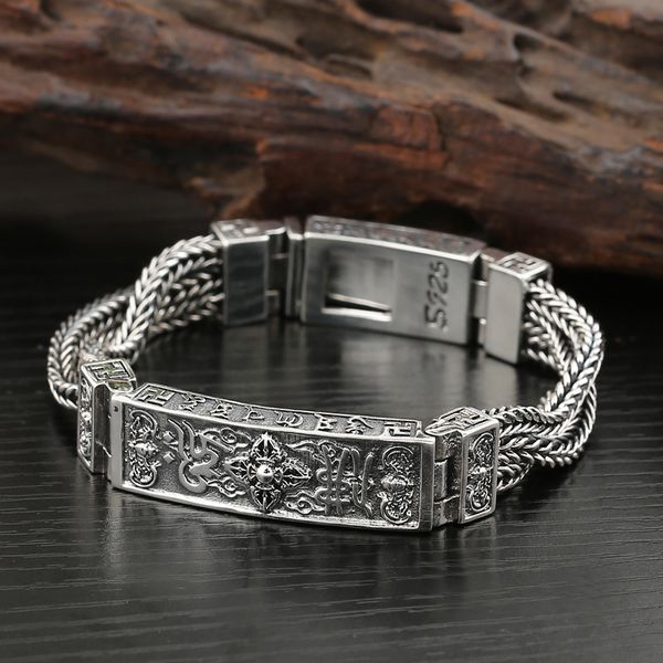 2021 new real s925 pure sier jewelry vintage classic riding whip hemp rope vajra personalized man bracelet gift for boyfriend w470, Black
2021 new real s925 pure sier jewelry vintage classic riding whip hemp rope vajra personalized man bracelet gift for boyfriend w470, Black