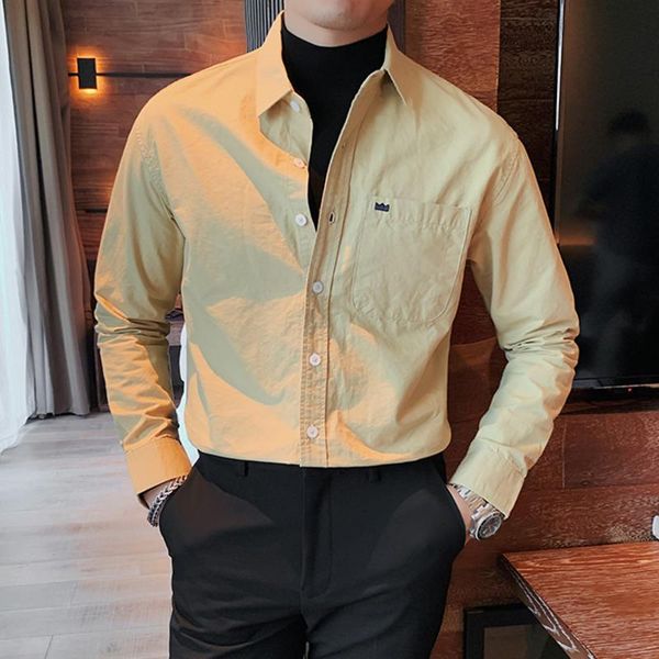 men's casual shirts autumn solid color long sleeve loose shirt men business formal dress social party office clothing camiseta masculin, White;black
men's casual shirts autumn solid color long sleeve loose shirt men business formal dress social party office clothing camiseta masculin, White;black