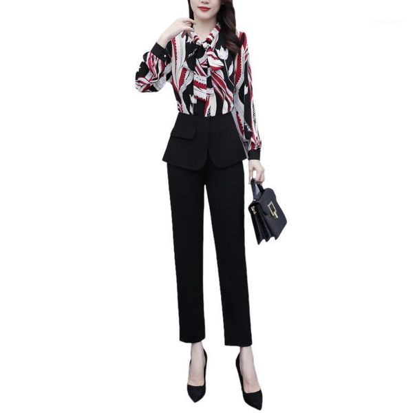 women's tracksuits western style printing coat two-piece autumn outfit goddess reduction age fan suit shirt trousers woman office set s, Gray
women's tracksuits western style printing coat two-piece autumn outfit goddess reduction age fan suit shirt trousers woman office set s, Gray